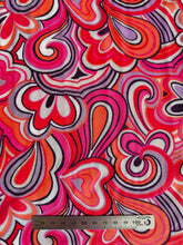 Charger l'image dans la galerie, Viscose Cœurs 70's - coupon 2m10
