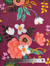 Charger l'image dans la galerie, Popeline de Rayonne Garden Party - Lie de Vin - Rifle Paper