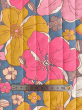 Charger l'image dans la galerie, Veste Achille Matelassée Maxi Flowers - Bleu