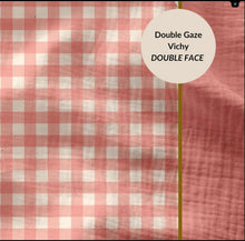 Charger l'image dans la galerie, Double Gaze Vichy Réversible - 7 coloris disponibles