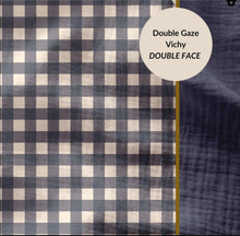Charger l'image dans la galerie, Double Gaze Vichy Réversible - 7 coloris disponibles
