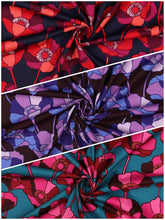 Charger l'image dans la galerie, Popeline Coton/Viscose Pavot -3 Coloris