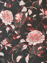 Charger l'image dans la galerie, Voile Fleurs Rouges sur Fond Noir