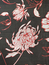 Charger l'image dans la galerie, Voile Fleurs Rouges sur Fond Noir