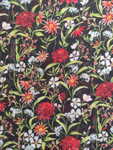 Charger l'image dans la galerie, Voile Multi-Fleurs sur Fond Noir