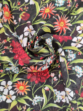 Charger l'image dans la galerie, Voile Multi-Fleurs sur Fond Noir