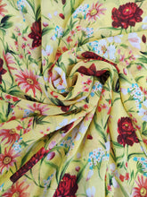Charger l'image dans la galerie, Voile Multi-Fleurs sur Fond Jaune