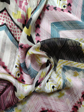 Charger l'image dans la galerie, Voile Lurex et Satin Motifs Géométriques