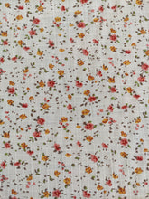 Charger l'image dans la galerie, Popeline polyviscose Petites Fleurs sur fond Grège