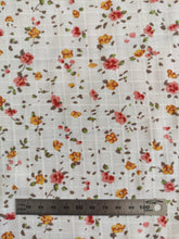 Charger l'image dans la galerie, Popeline polyviscose Petites Fleurs sur fond Grège