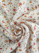 Charger l'image dans la galerie, Popeline polyviscose Petites Fleurs sur fond Grège
