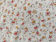 Charger l'image dans la galerie, Popeline polyviscose Petites Fleurs sur fond Grège