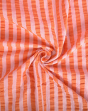 Charger l'image dans la galerie, Seersucker Rayé Rose/Tangerine - Prévente
