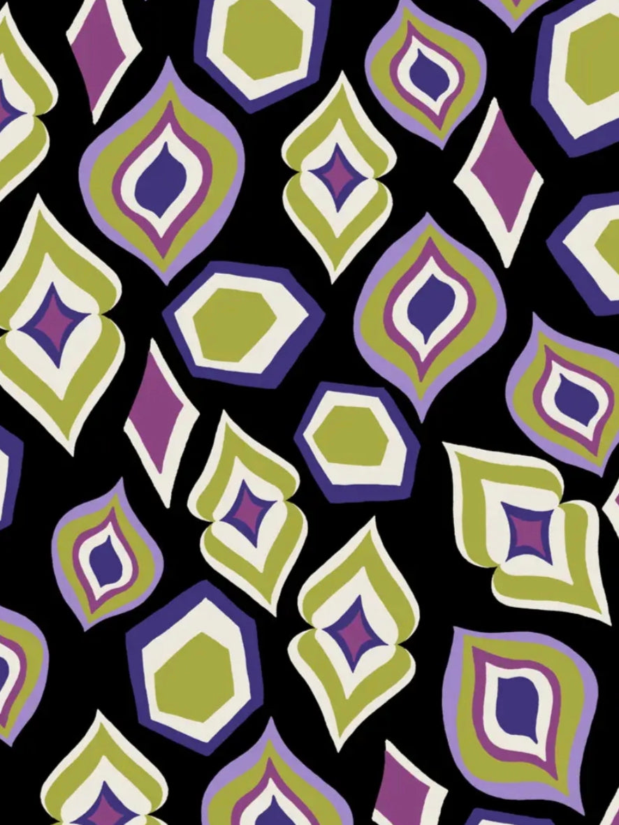 Twill de Viscose Black Lime