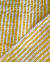 Charger l'image dans la galerie, Seersucker Rayé Blanc/Jaune
