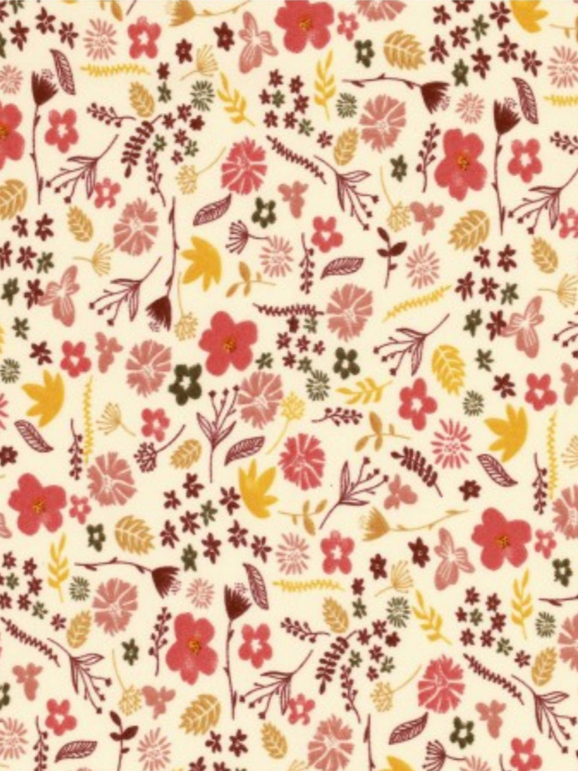 Jersey Gratté Fleuri - 3 motifs